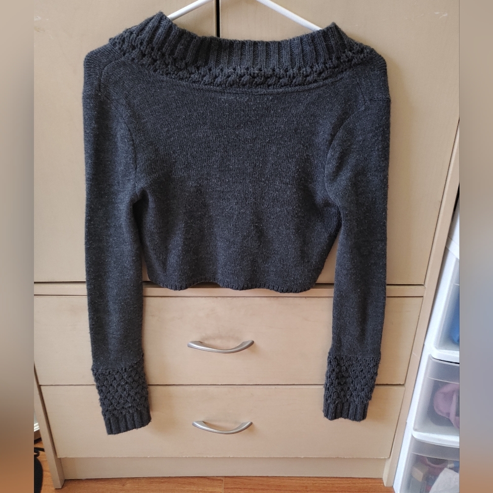 Cropped Single Button Sweater - Picture 3 of 3